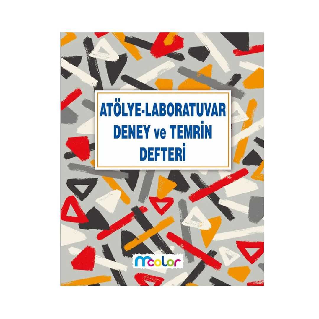 MCOLOR ATÖLYE-LABORATUVAR DENEY VE TEMRİN DEFTERİ A4 KARTON KAPAK DİKİŞLİ 40 YP 12 Lİ 1
