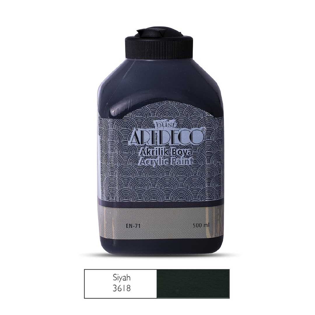 ARTDECO AKRİLİK BOYA 500 ML SİYAH 3618 1