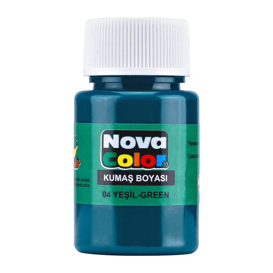 NOVA COLOR KUMAŞ BOYASI ŞİŞE 30 ML YEŞİL 12 Lİ NC-162 1