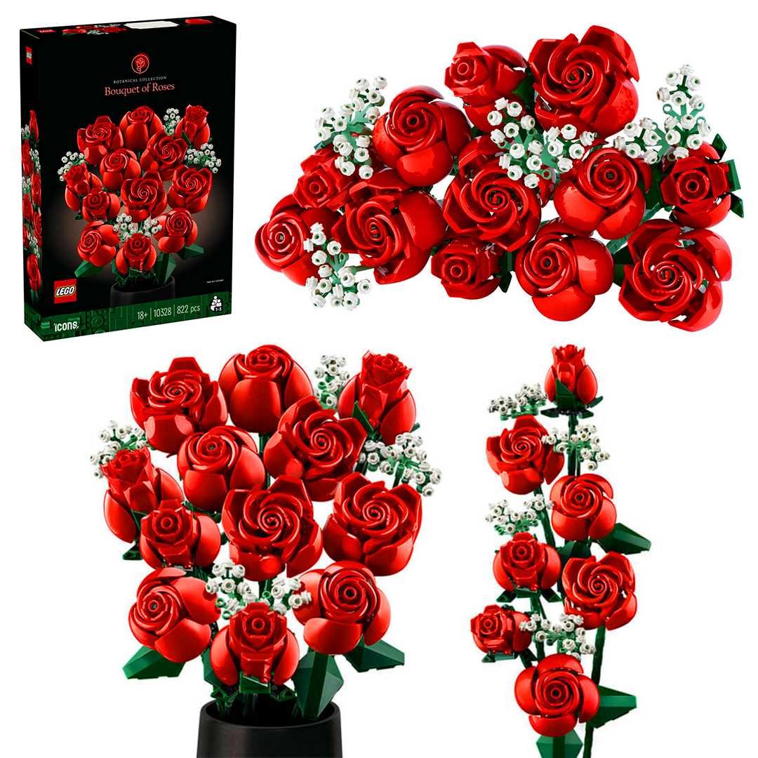 LEGO İCONS 10328 GÜL BUKETİ 822 PARÇA 18+ 1