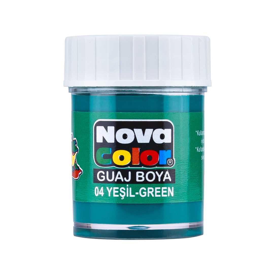 NOVA COLOR GUAJ BOYA ŞİŞE 25 ML YEŞİL 12 Lİ NC-106 1
