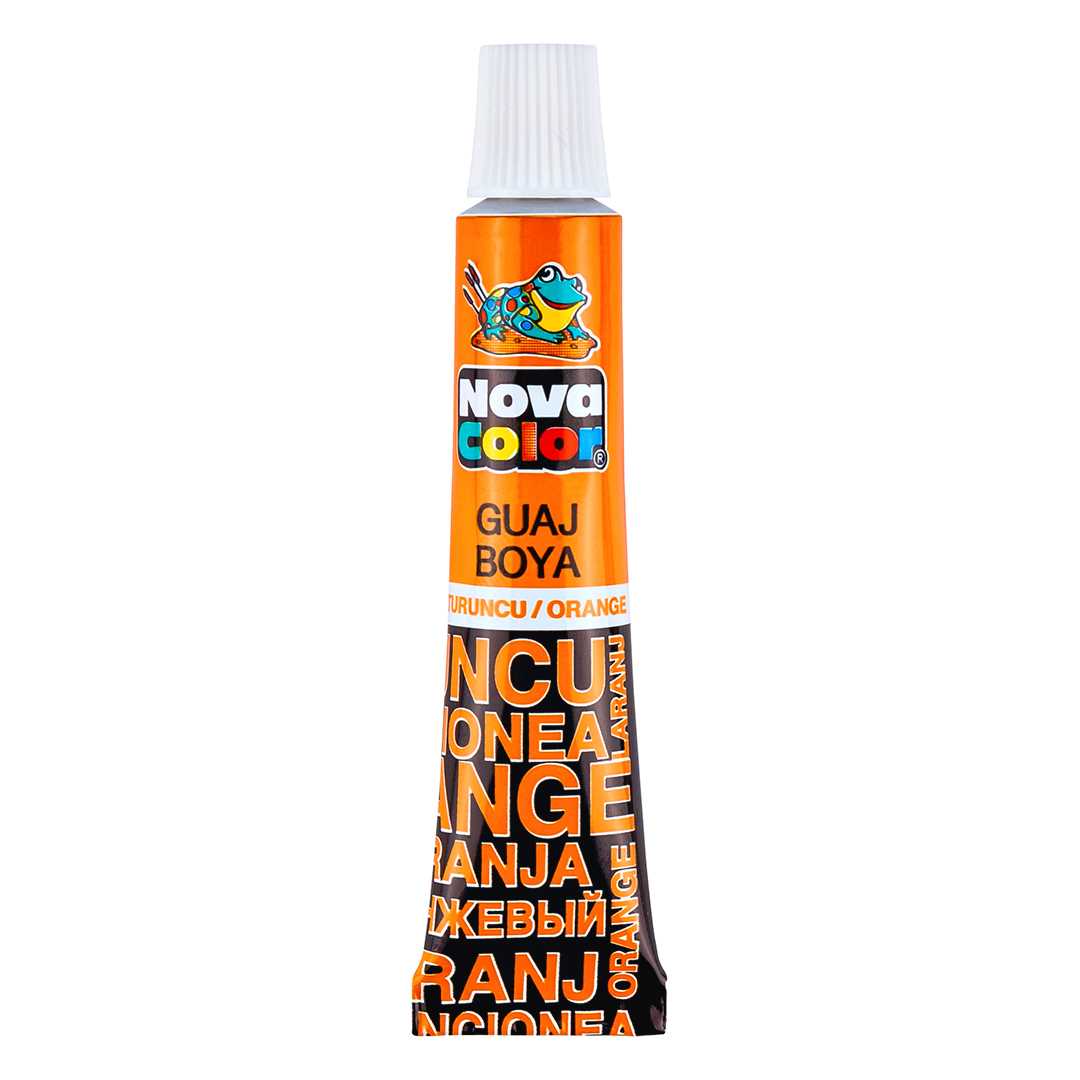 NOVA COLOR GUAJ BOYA TÜP TURUNCU 12 Lİ NC-122 1