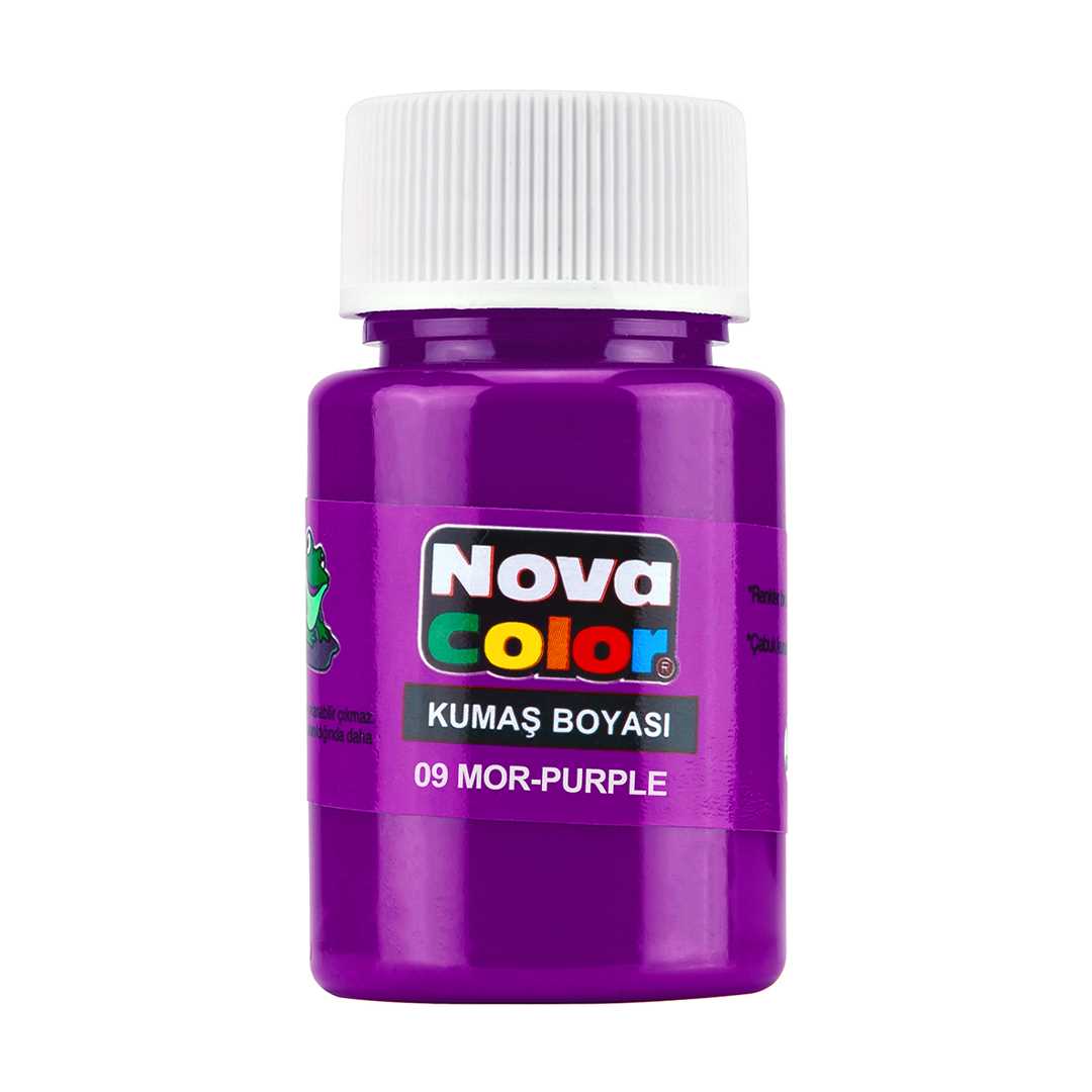 NOVA COLOR KUMAŞ BOYASI ŞİŞE 30 ML MOR 12 Lİ NC-167 1