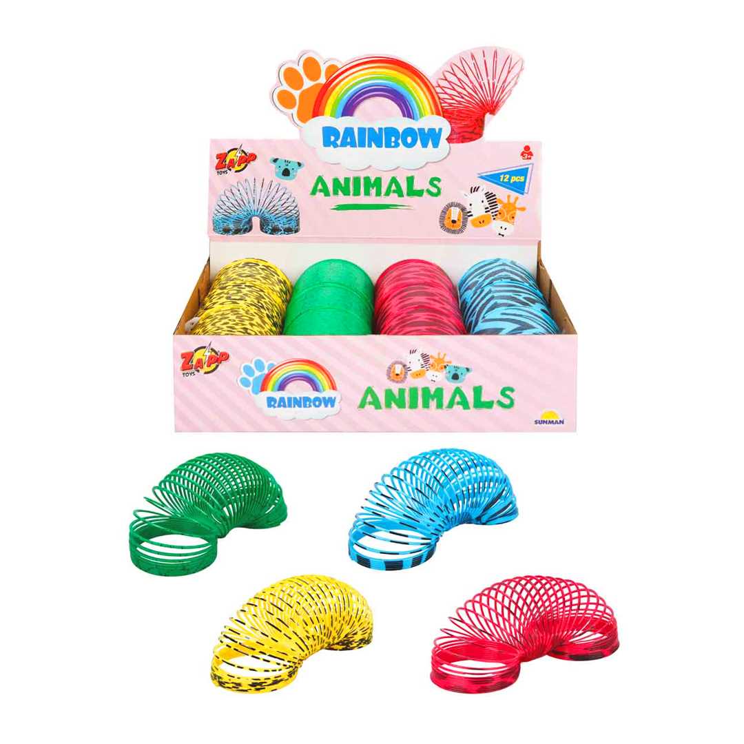 SUNMAN ZAPP TOYS STRES YAYI A0596-ZOO RAİNBOW VAHŞİ HAYVAN DESENLİ 12 Lİ 3+ 1