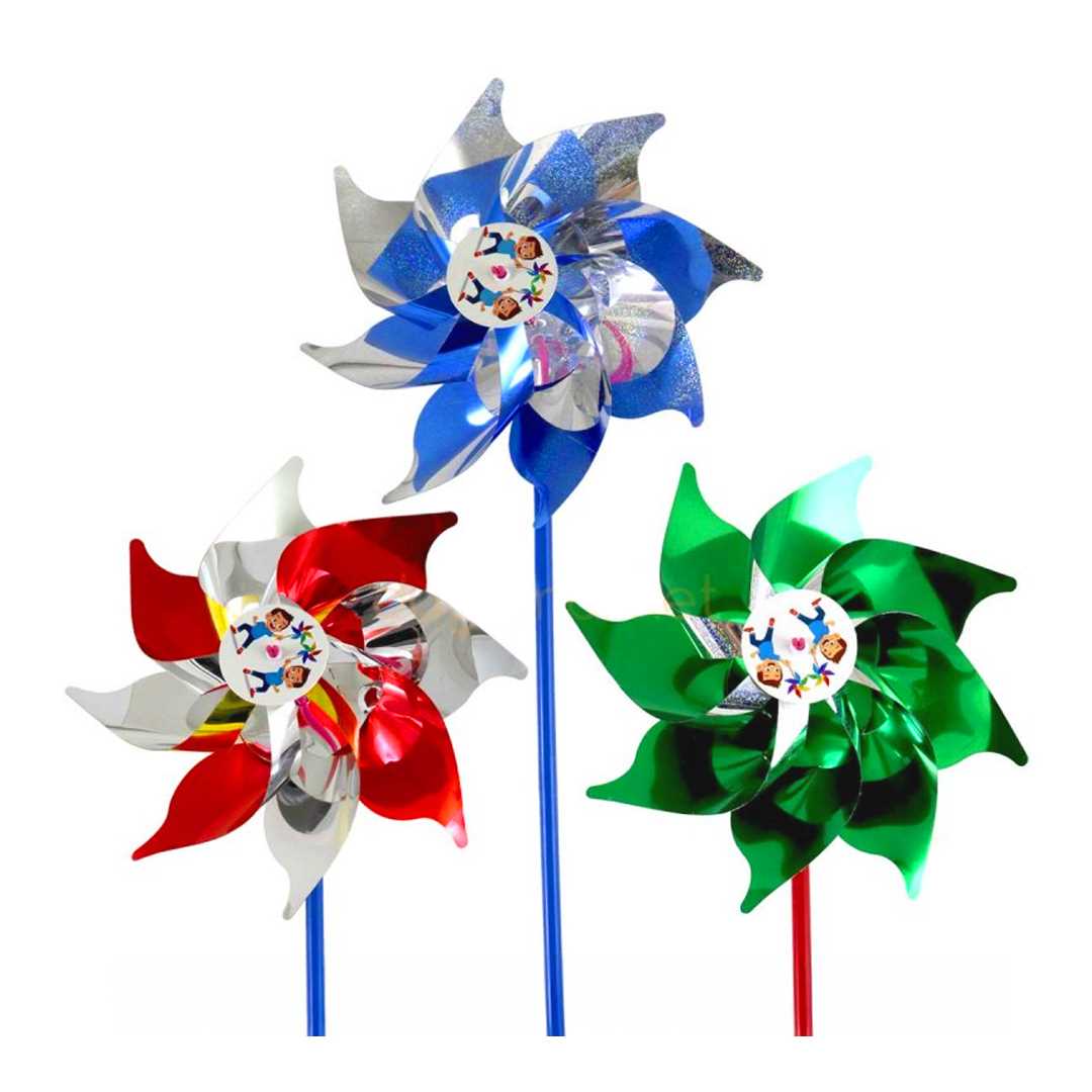 KRD RÜZGAR GÜLÜ 18 CM ÇAP 8 KANATLI HOLOGRAMLI 120 LI 1