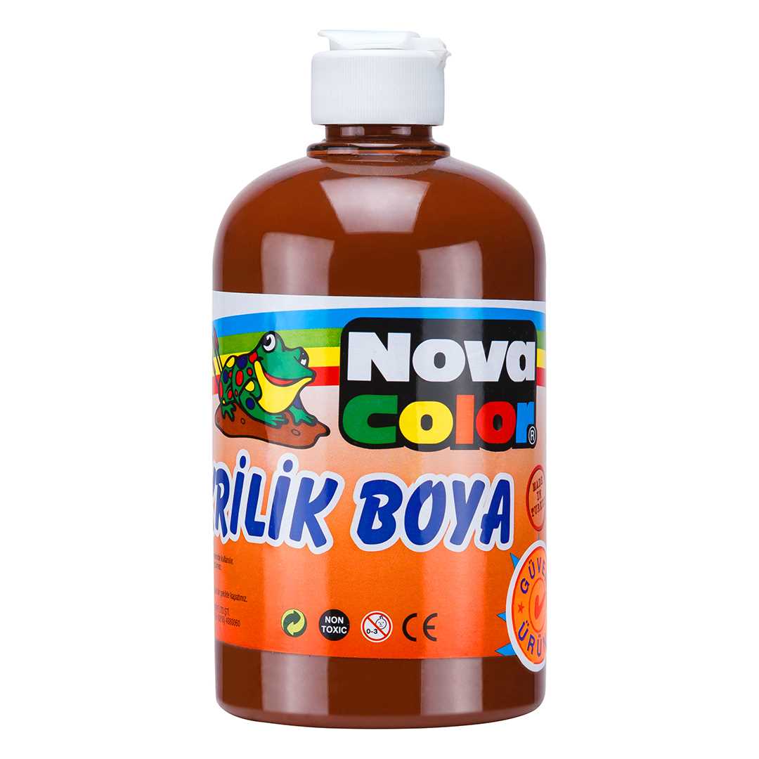 NOVA COLOR AKRİLİK BOYA 500 ML KAHVERENGİ NC-387 1
