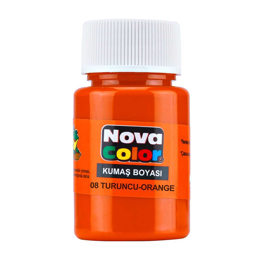 NOVA COLOR KUMAŞ BOYASI ŞİŞE 30 ML TURUNCU 12 Lİ NC-166 1