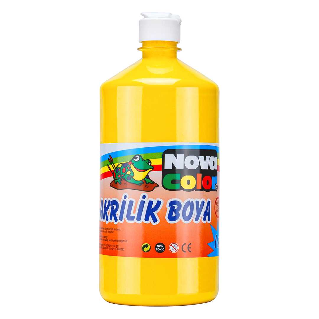 NOVA COLOR AKRİLİK BOYA 1000 GR SARI NC-221 1