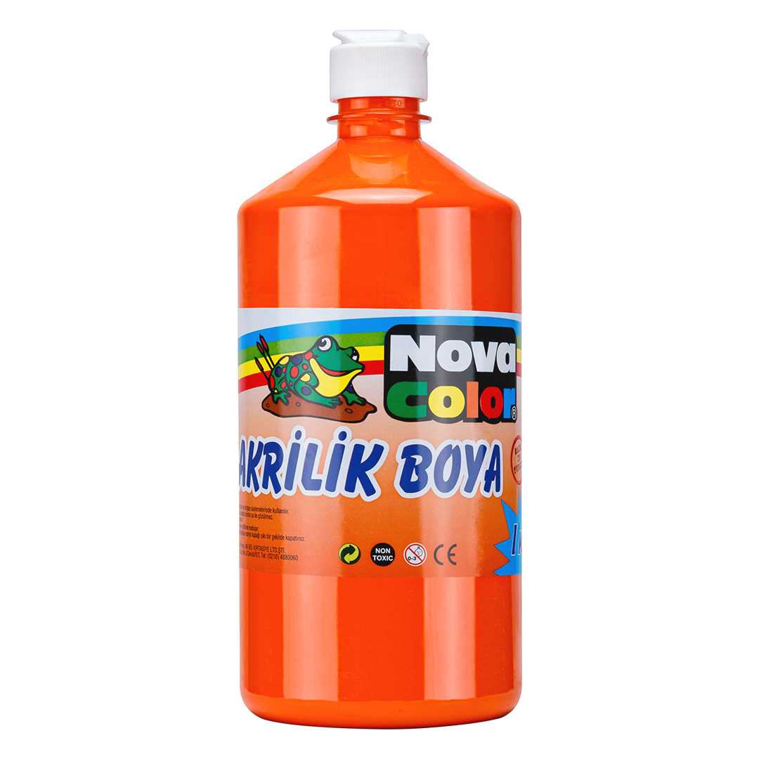NOVA COLOR AKRİLİK BOYA 1000 GR TURUNCU NC-228 1