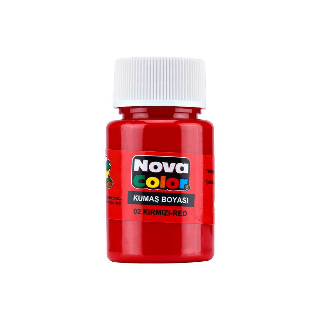 NOVA COLOR KUMAŞ BOYASI ŞİŞE 30 ML KIRMIZI 12 Lİ NC-160 1
