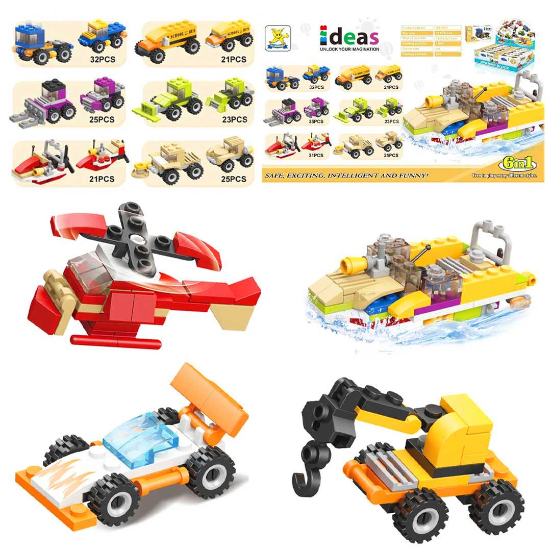 KZL LEGO SM208B ARABALAR 6IN1 2IN1 12 Lİ 6+ 1