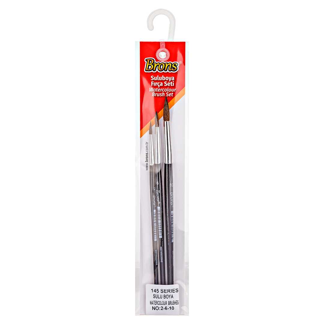 BRONS SULUBOYA FIRÇASI SET 3 LÜ 145/2-6-10 BR-672 1