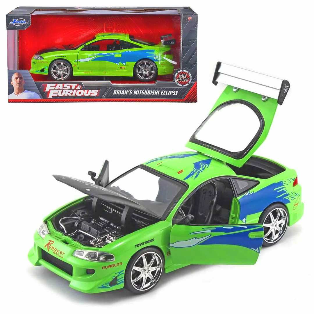 SİMBA JADA FAST FURİOUS 3203007 BRİANS MİTSUBİSHİ ECLİPSE DİE CAST METAL ARABA 1:23 8+ 1