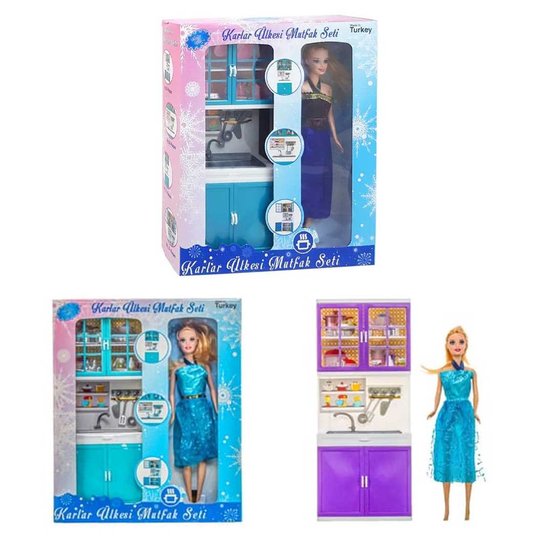 OYDAŞ KARLAR ÜLKESİ MUTFAK SETİ 02328 LAVABO BEBEKLİ 1