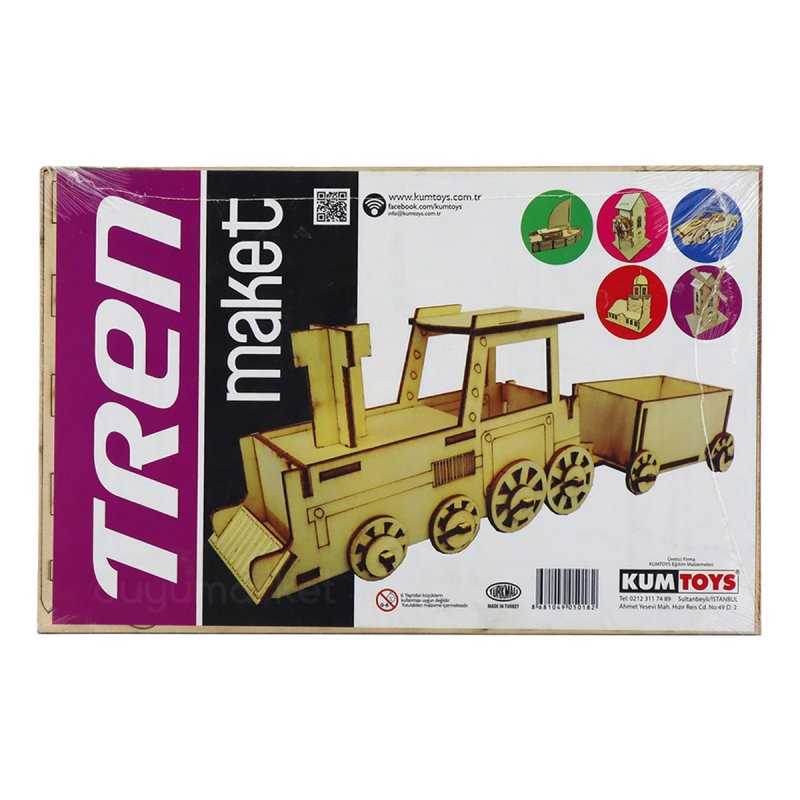 KUMTOYS 3D AHŞAP MAKET 21x33 TREN KÜÇÜK 1
