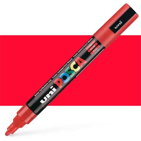 UNİ POSTER MARKÖRÜ POSCA PC-5M 1.8-2.5 KIRMIZI 6 LI 1
