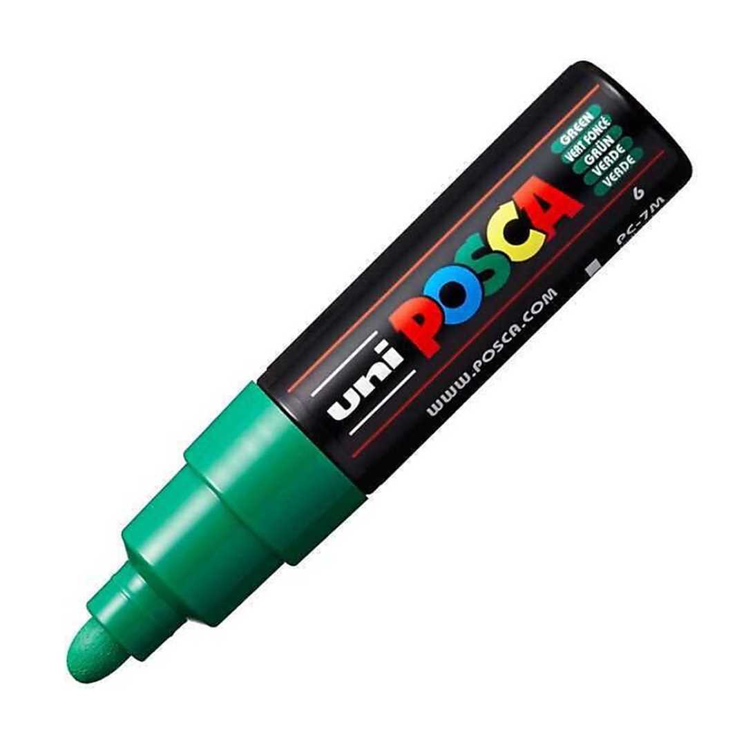 UNİ POSTER MARKÖRÜ POSCA PC-7M 4.5-5.5 YEŞİL 6 LI 1