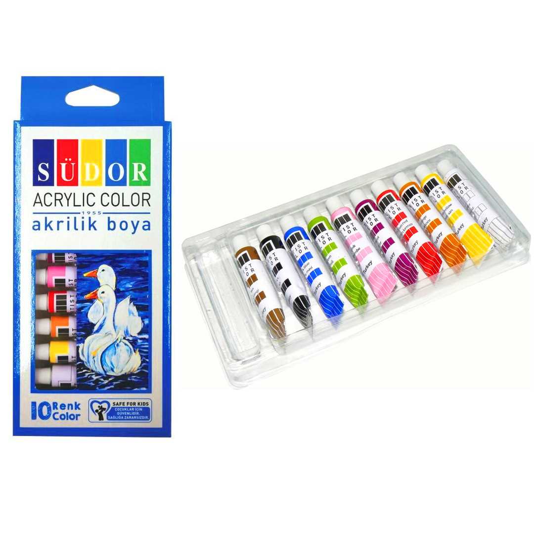 SÜDOR AKRİLİK BOYA TÜP 9 ML 10 RENK SD192 1