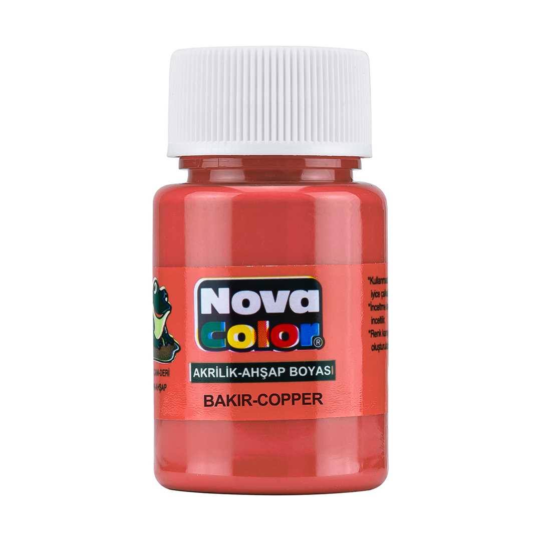 NOVA COLOR AKRİLİK BOYA ŞİŞE 30 ML BAKIR 12 Lİ NC-236 1