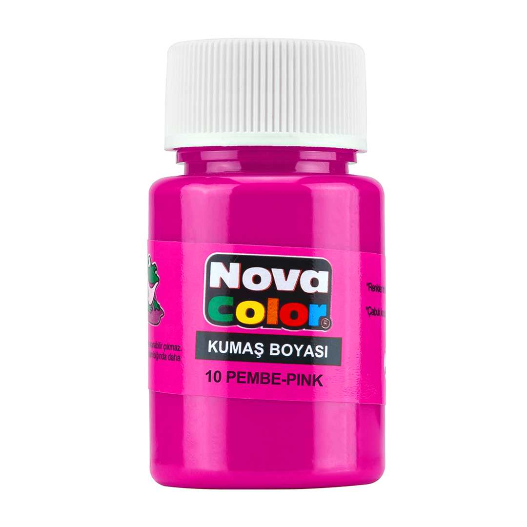 NOVA COLOR KUMAŞ BOYASI ŞİŞE 30 ML PEMBE 12 Lİ NC-168 1