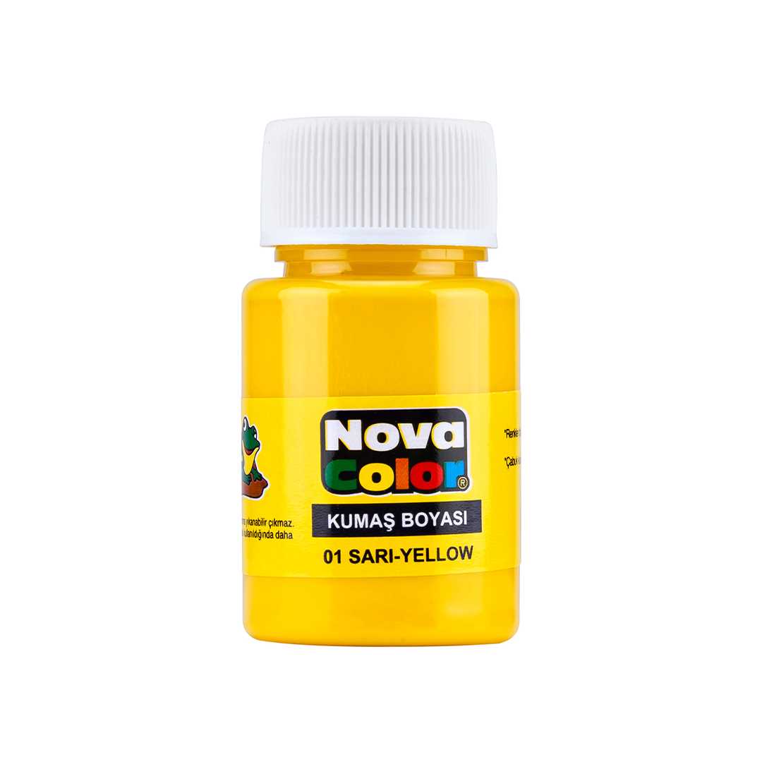 NOVA COLOR KUMAŞ BOYASI ŞİŞE 30 ML SARI 12 Lİ NC-159 1