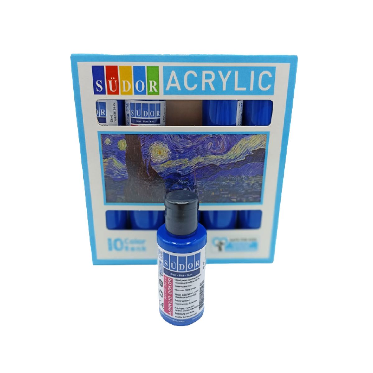 SÜDOR AKRİLİK BOYA 40 ML PRUSYA MAVİ 10 LU SD100-06 1