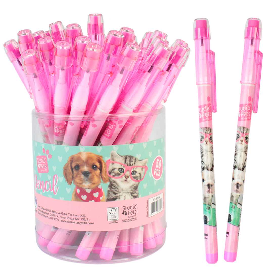 STUDİO PETS GEÇMELİ ROKET KALEM 50 Lİ PT-5804 1