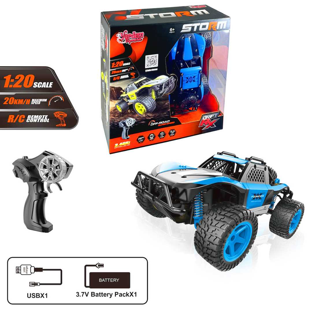 VARDEM KUMANDALI STORM DRİFT ARABA 666-764MA OFF-ROAD  F/F R/C 2.4GHZ 1:20 ŞARJLI 6+ 1