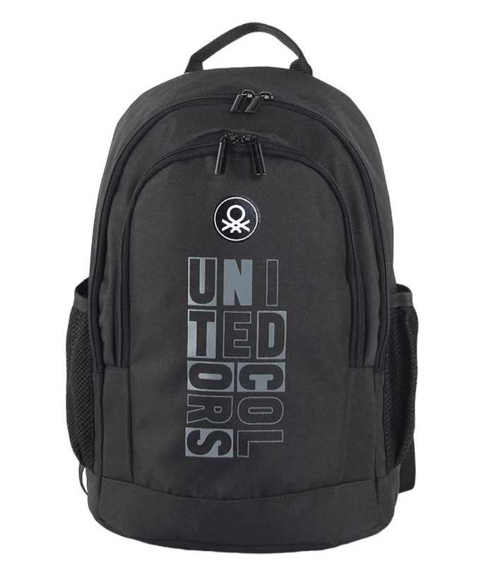 UNİTED COLORS OF BENETTON OKUL ÇANTASI 04300 SİYAH ÇİFT BÖLMELİ 1