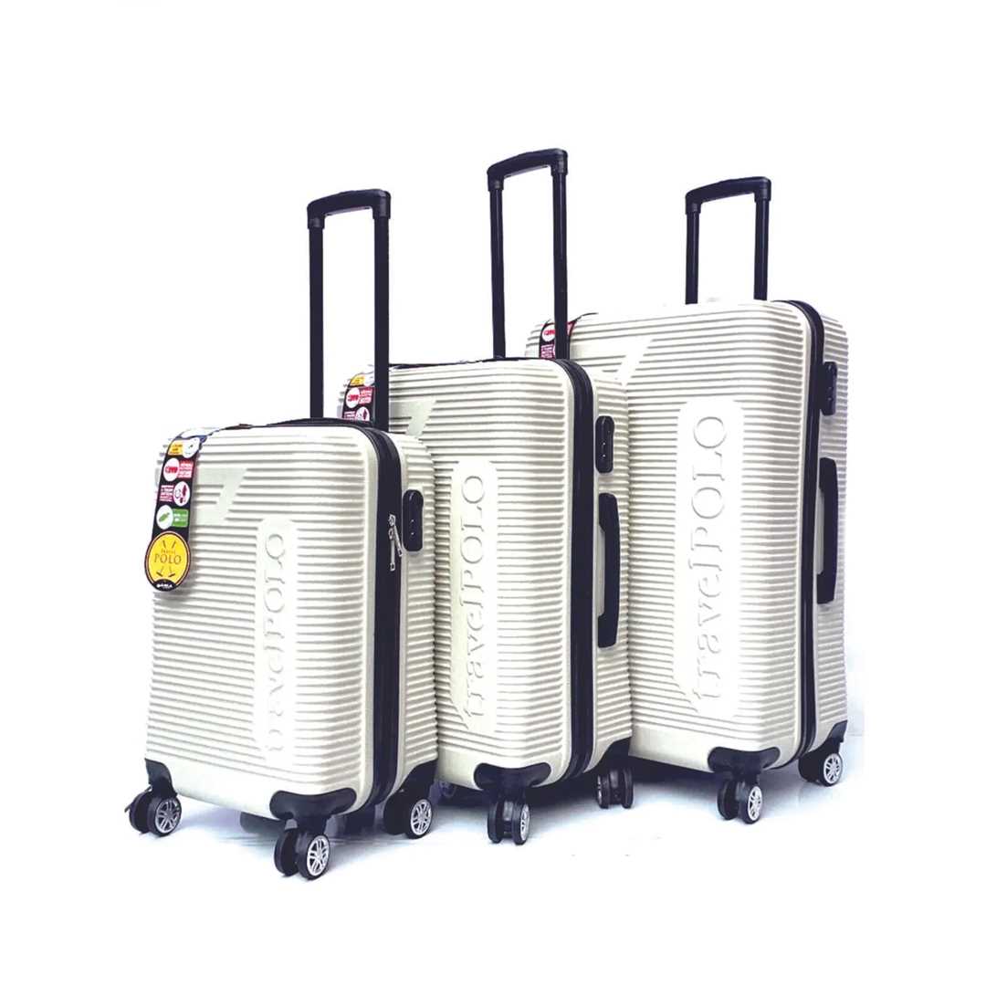 TRAVEL POLO VALİZ ABS A1011 BEYAZ 3 LÜ SET 1