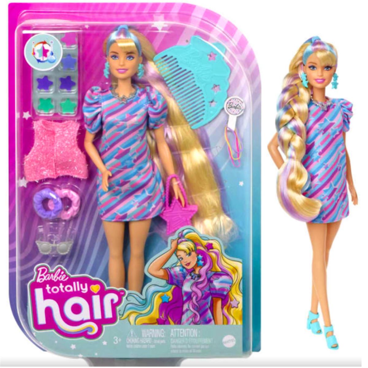 BARBİE TOTALLY HAİR HCM87 UPUZUN MUHTEŞEM SAÇLI BEBEK 3+ 1