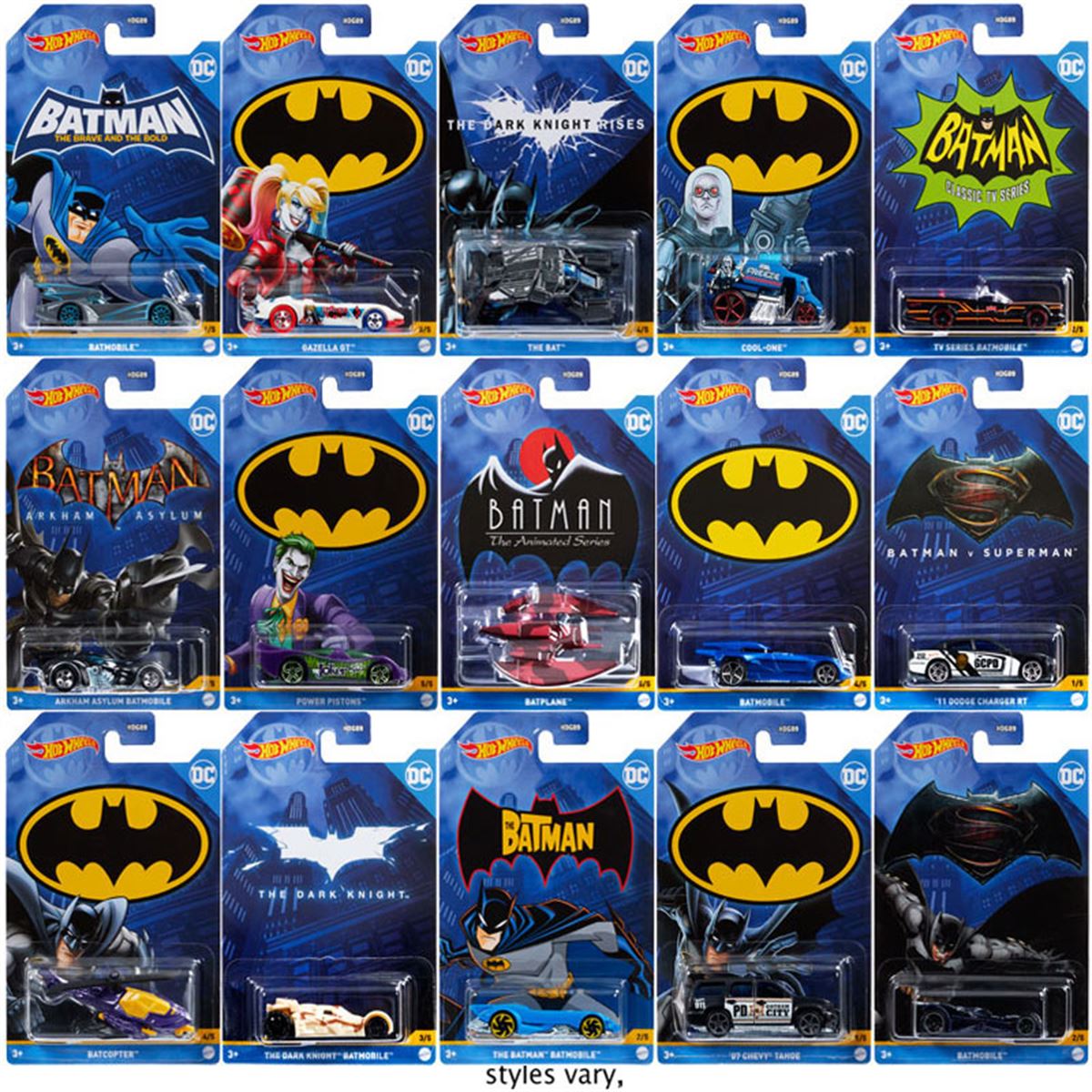 HOT WHEELS HDG89 DC BATMAN ARABALAR 24 LÜ 3+ 1