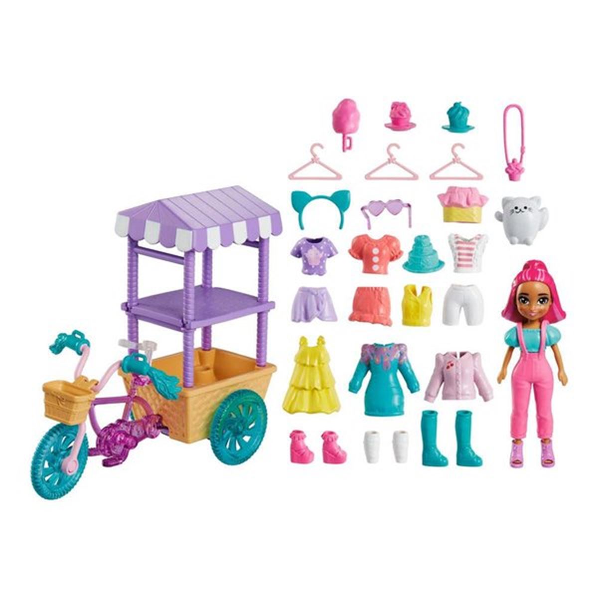 POLLY POCKET  HHX76 BİSİKLET DOLUSU MODA OYUN SETİ 1