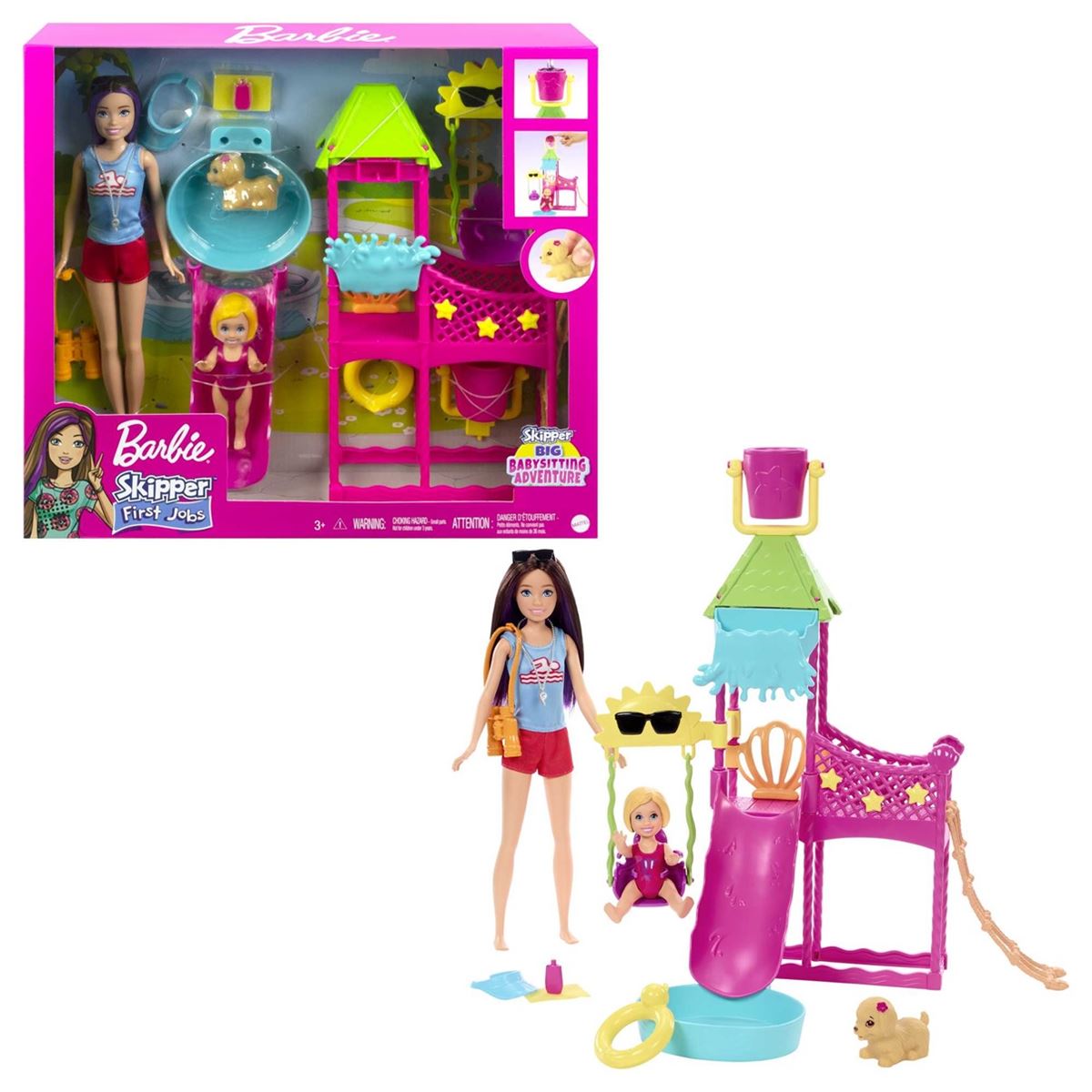 BARBİE HKD80 SKİPPER FİRST JOBS SU PARKI OYUN SETİ 3+ 1