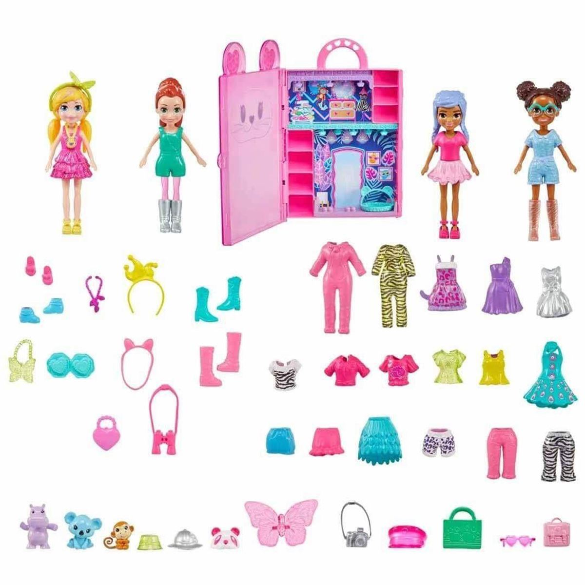 POLLY POCKET HKW11 RENKLİ MODA GARDIROBU 4+ 1