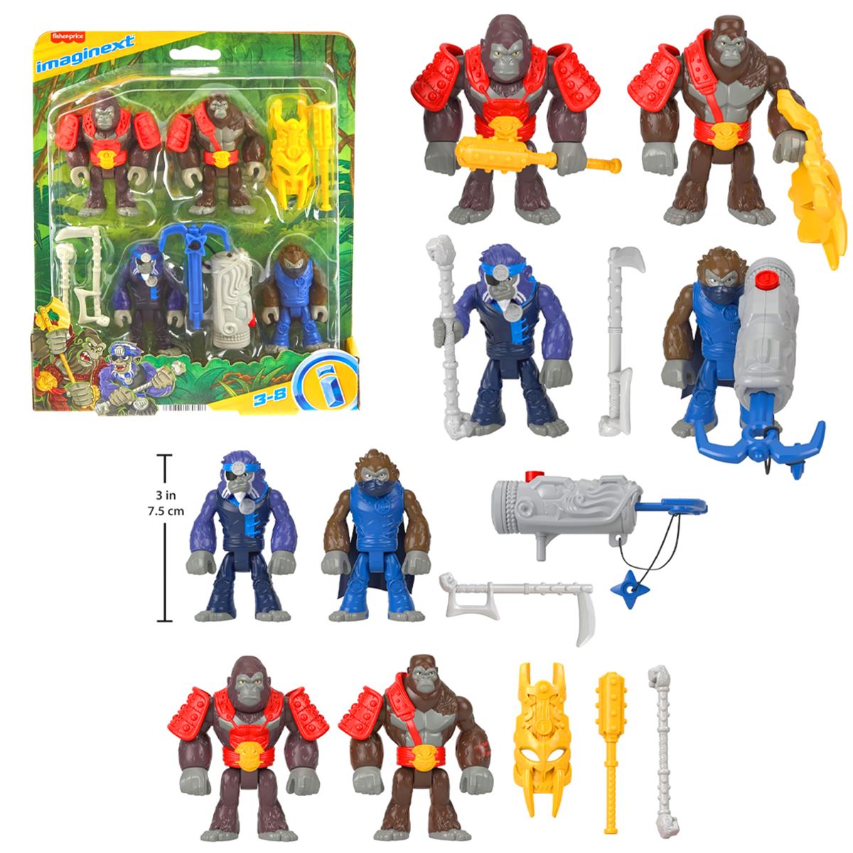 İMAGİNEXT HML57 BOSS LEVEL ARMY PACK GORİL KOMUTAN MAYMUN ORDUSUNA KARŞI FİGÜR SETİ 3+ 1