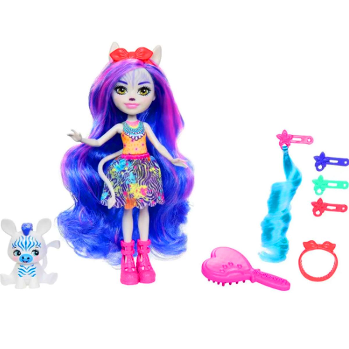 ENCHANTİMALS HNV27-HNV28 GLAM PARTY ZEMİRAH ZEBRA AND GRAİNY 4+ 1