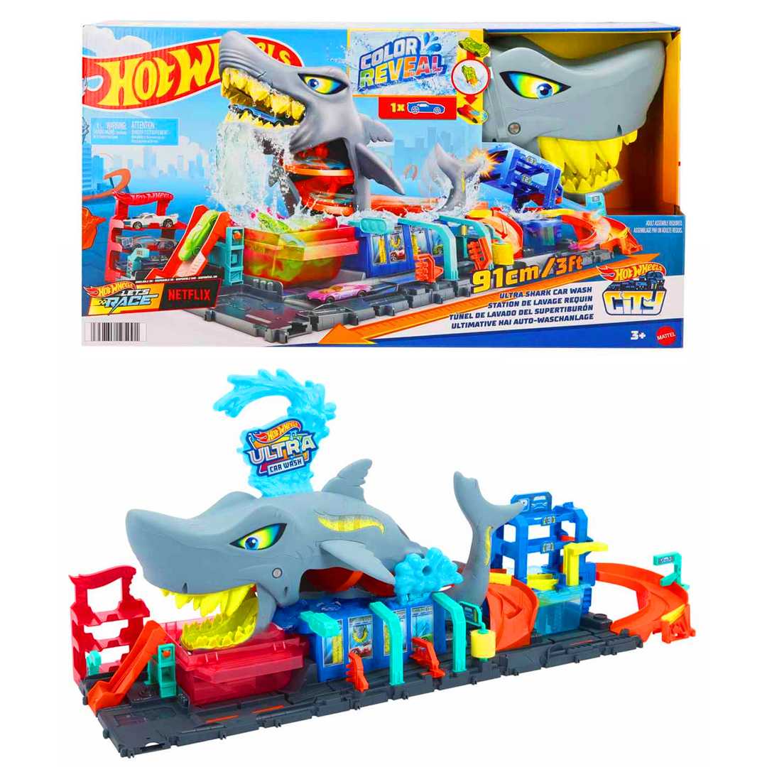 HOT WHEELS HTN82 MUHTEŞEM KÖPEK BALIĞI ARABA YIKAMA OYUN SETİ 91 CM 3+ 1