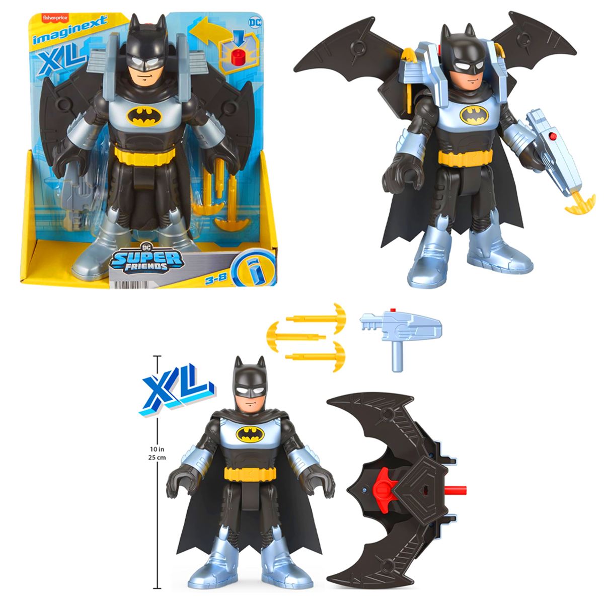 İMAGİNEXT XL HVY12 BATGLİDER VE BATMAN FİGÜR 3+ 1