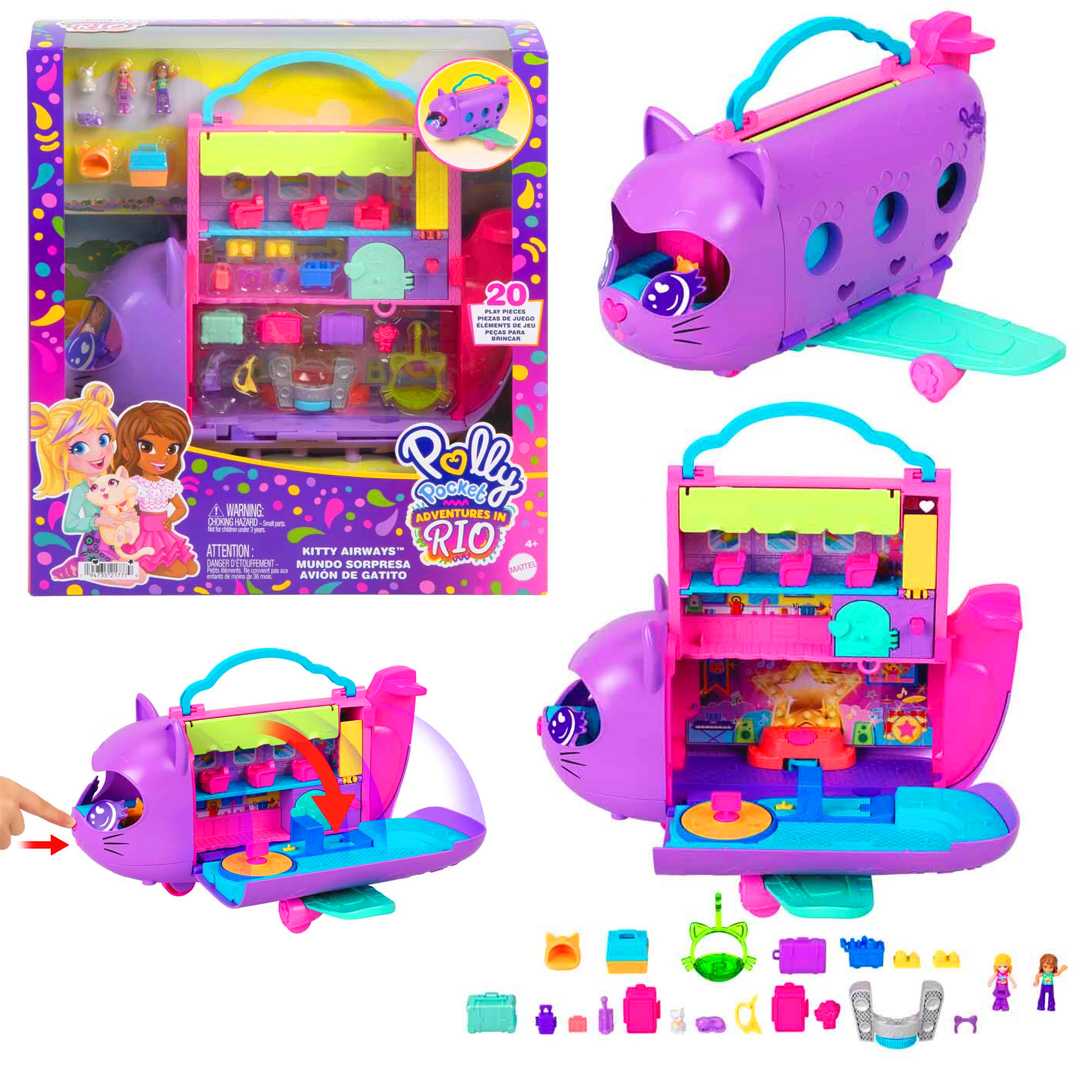 POLLY POCKET HWP19 RİO DA MACERA UÇAK OYUN SETİ 4+ 1