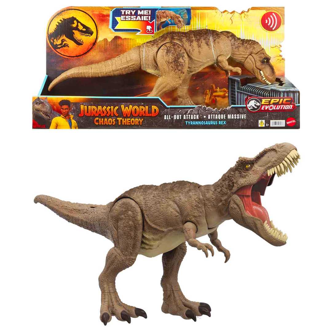 JURASSİC WORLD HXF53 SALDIRGAN TREX FİGÜRÜ SESLİ 4+ 1
