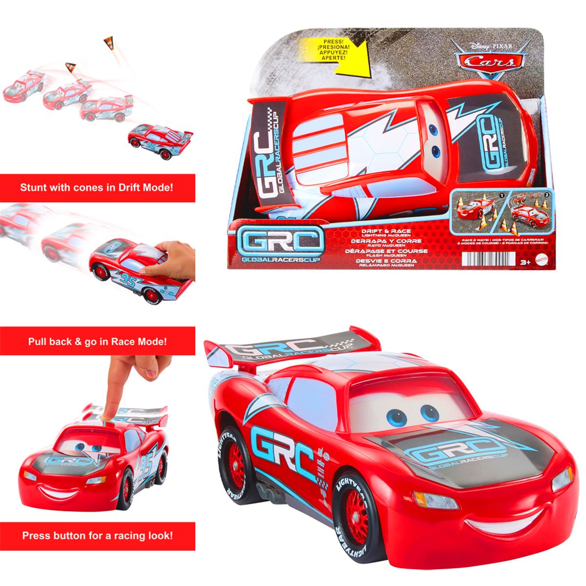 DİSNEY PİXAR CARS HXJ34 DRİFT ATABİLEN ŞİMŞEK MCQUEEN 3+ 1