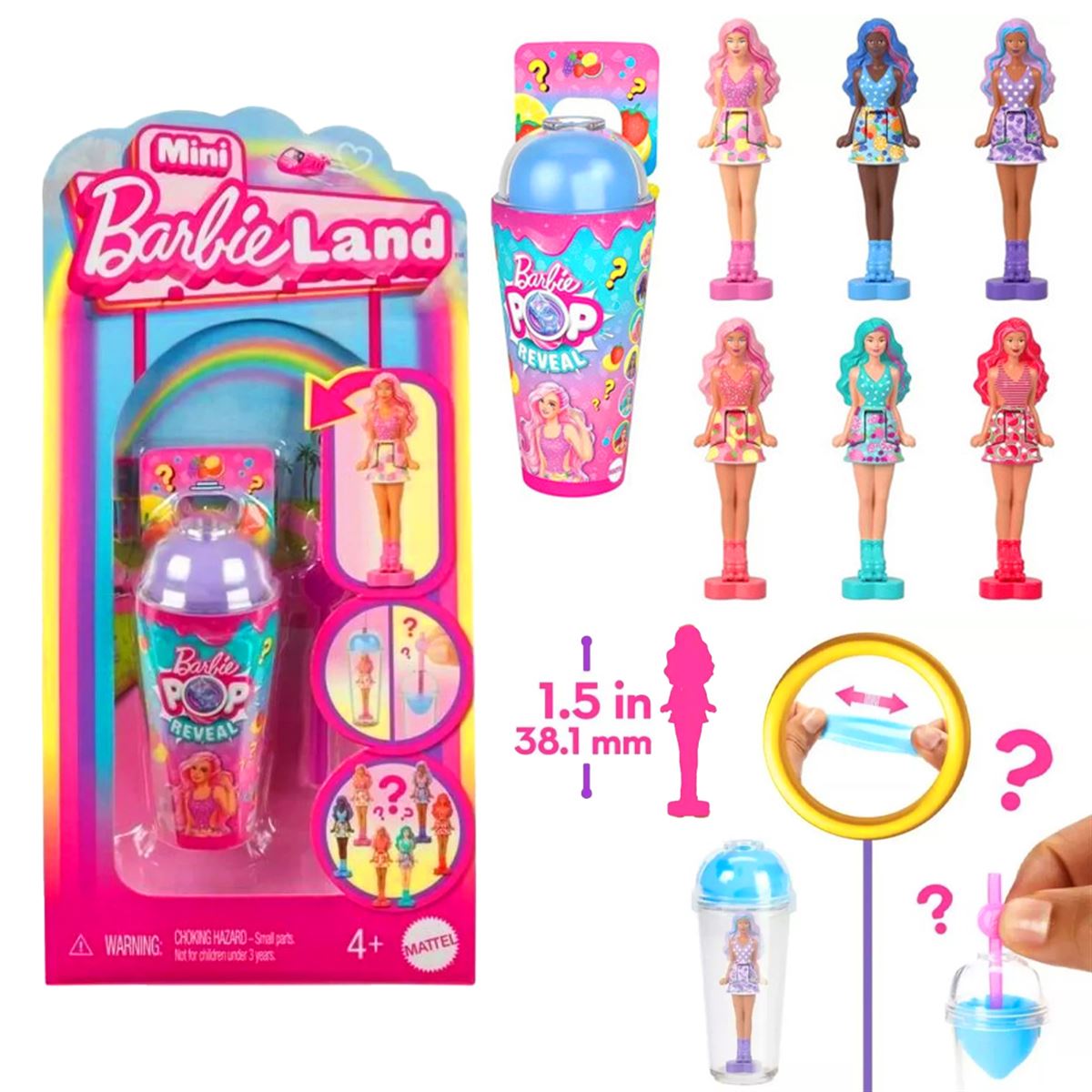BARBİE HYM26 MİNİ BARBİELAND POP REVEAL BEBEKLER 10 LU 4+ 1
