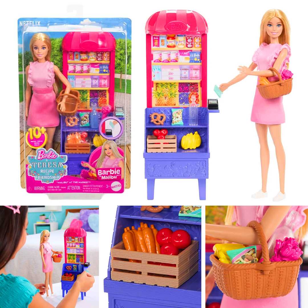 BARBİE JCT05 BARBİE VE TERESA MALİBU MARKETTE OYUN SETİ 3+ 1