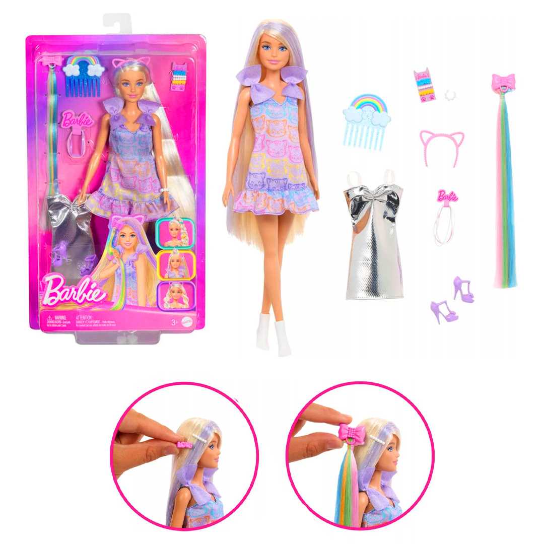 BARBİE JCT72 UPUZUN MUHTEŞEM SAÇLI BEBEKLER SAÇ TASARIM OYUN SETİ 3+ 1