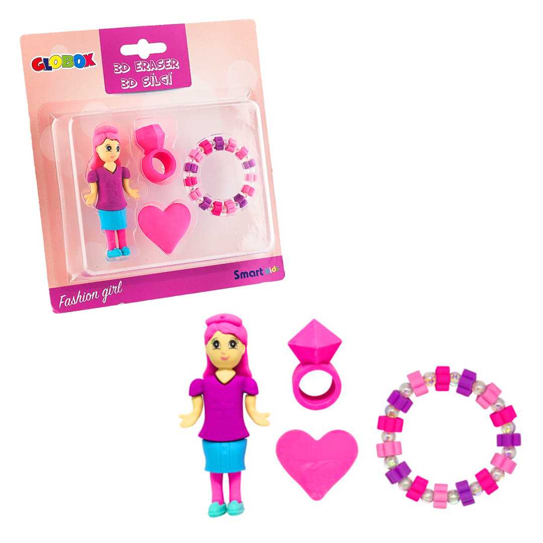 GLOBOX SİLGİ SETİ 3D FASHİON GİRL 2954 1