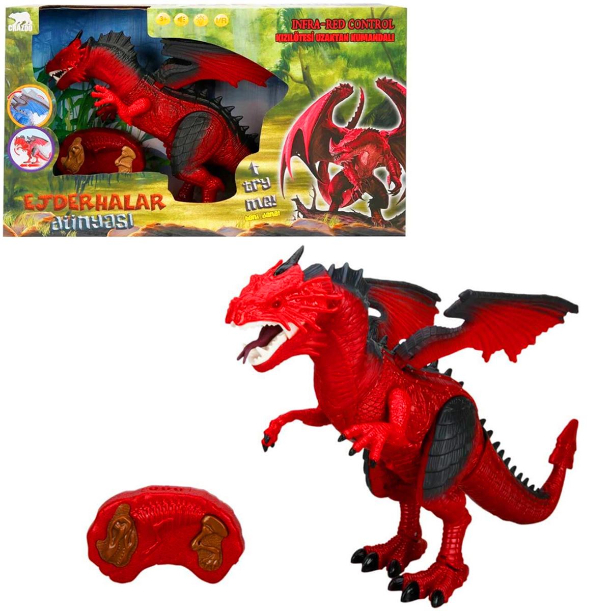 SUNMAN DRAGON WORLD RS61139A EJDERHA UZAKTAN KUMANDALI SESLİ IŞIKLI 3+ 1