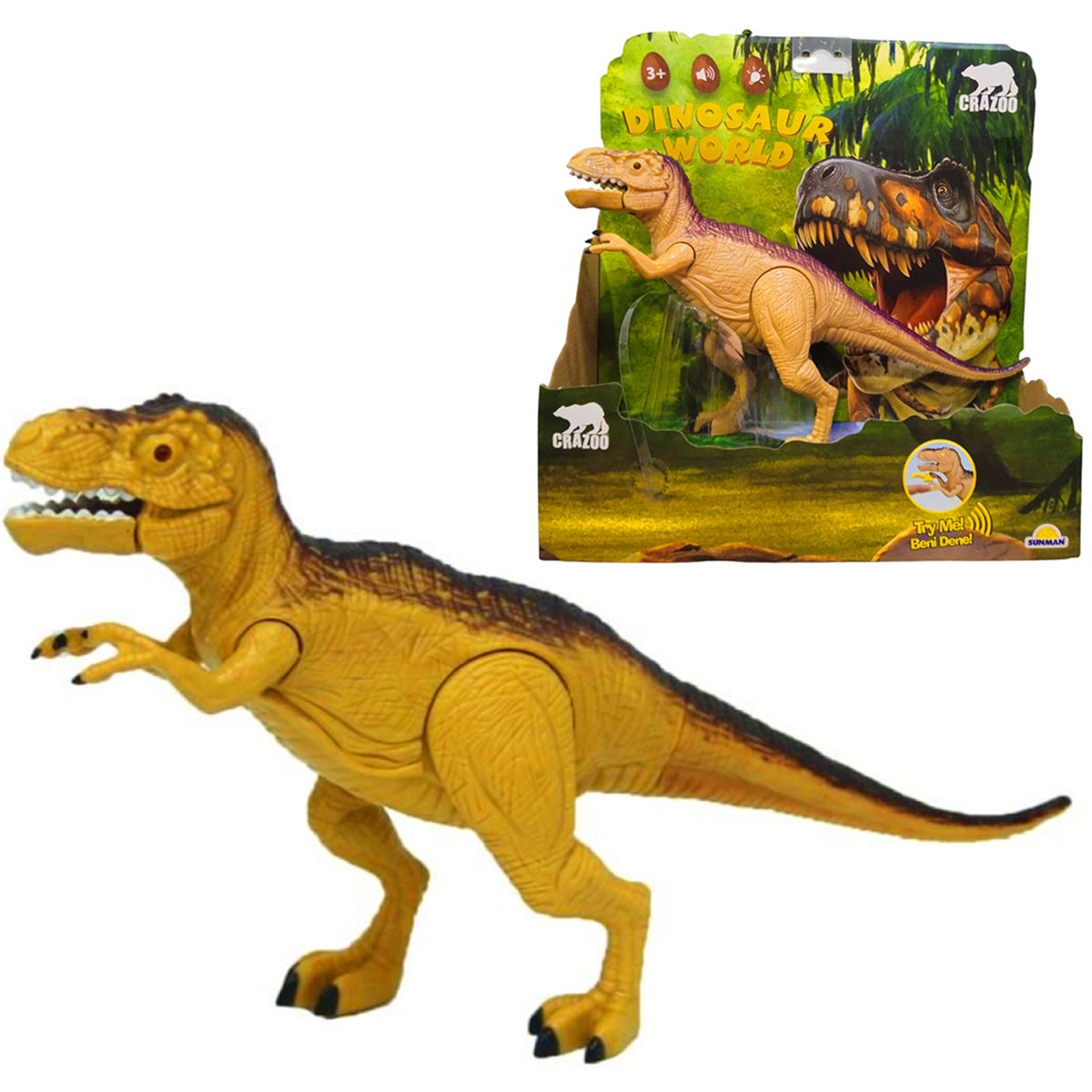 SUNMAN DİNOSAUR WORLD 6171 DİNOZOR DÜNYASI SESLİ IŞIKLI 3+ 1