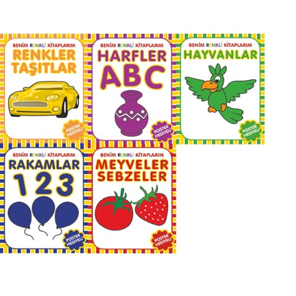 PARILTI EĞİTİM KİTABI BENİM RENKLİ KİTAPLARIM 2 Lİ 10 KİTAP 1