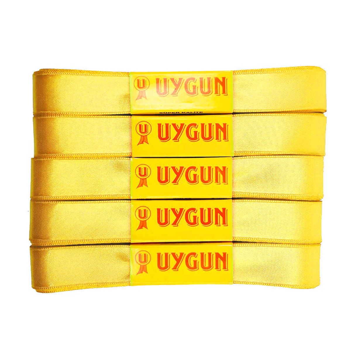 UYGUN SATEN KURDELE 20 MM 10 MT SARI 5 Lİ 1